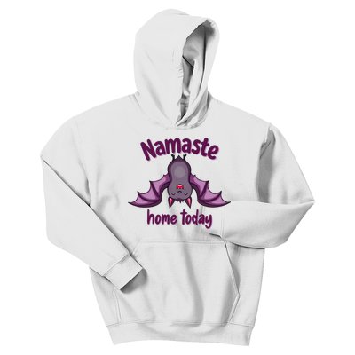 Namaste Home Today Cute Halloween Bat Yoga Yogi Kids Hoodie