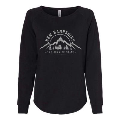 New Hampshire The Granite State Est. 1788 Mountains Gift Womens California Wash Sweatshirt