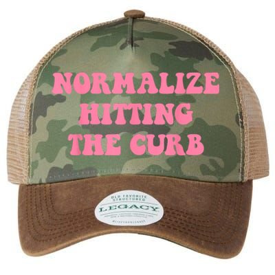 Normalize Hitting The Curb Funny Apparel Legacy Tie Dye Trucker Hat