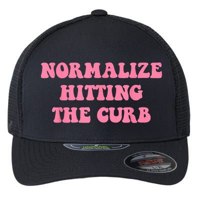 Normalize Hitting The Curb Funny Apparel Flexfit Unipanel Trucker Cap