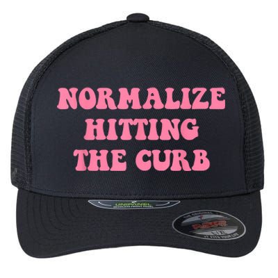 Normalize Hitting The Curb Funny Apparel Flexfit Unipanel Trucker Cap