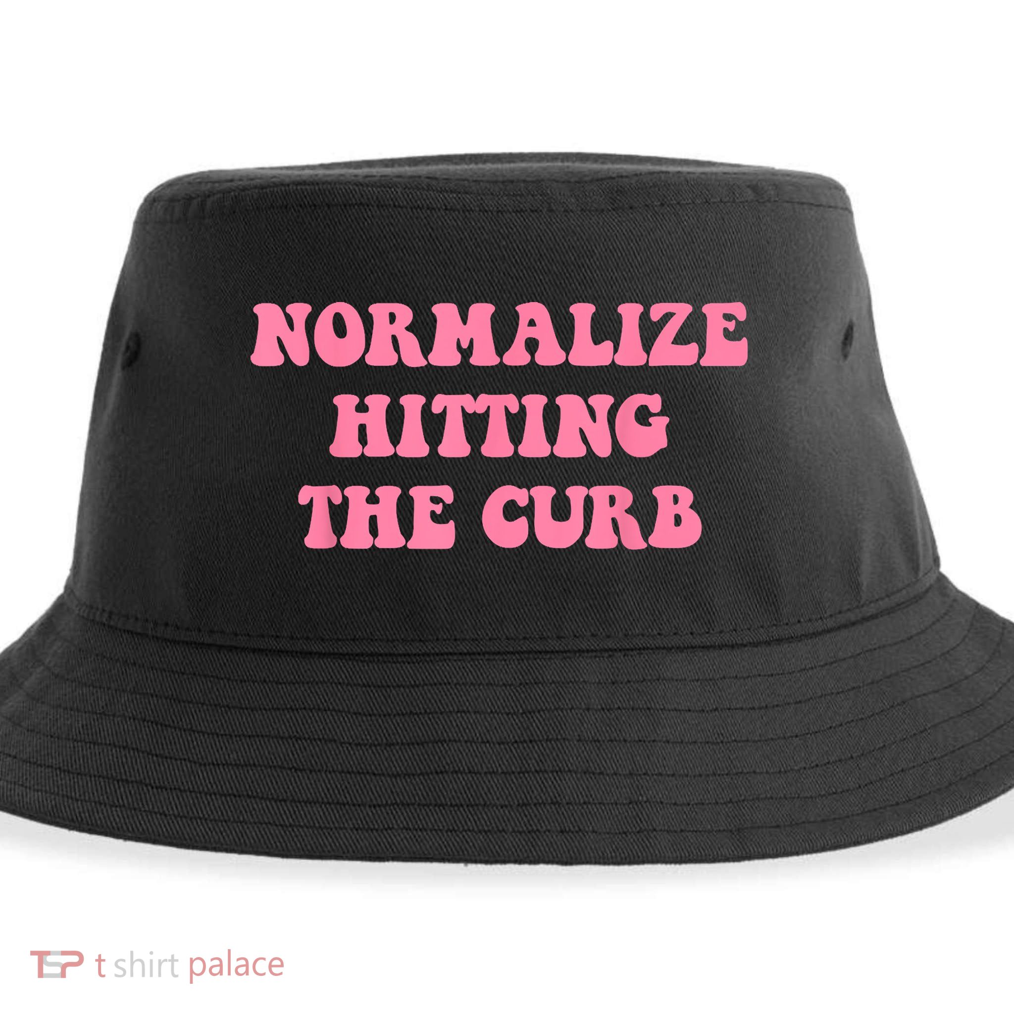 Normalize Hitting The Curb Funny Apparel Sustainable Bucket Hat
