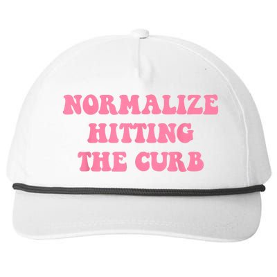 Normalize Hitting The Curb Funny Apparel Snapback Five-Panel Rope Hat