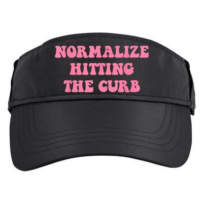 Normalize Hitting The Curb Funny Apparel Adult Drive Performance Visor