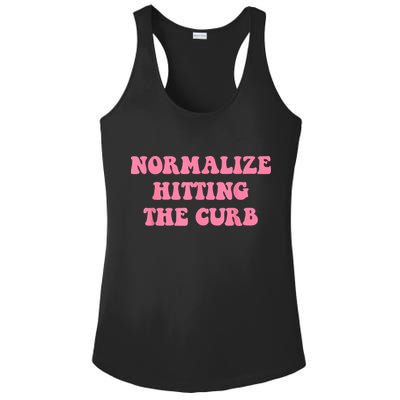 Normalize Hitting The Curb Funny Apparel Ladies PosiCharge Competitor Racerback Tank
