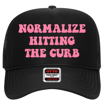 Normalize Hitting The Curb Funny Apparel Trucker Hat