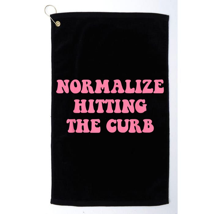 Normalize Hitting The Curb Funny Apparel Golf Towel