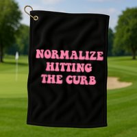 Normalize Hitting The Curb Funny Apparel Golf Towel