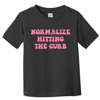 Normalize Hitting The Curb Funny Apparel Toddler T-Shirt