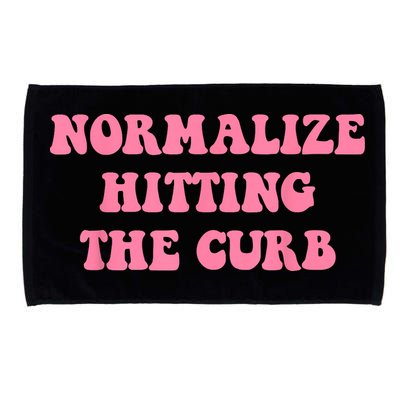 Normalize Hitting The Curb Funny Apparel Microfiber Hand Towel