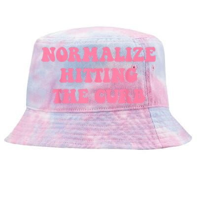 Normalize Hitting The Curb Funny Apparel Tie-Dyed Bucket Hat