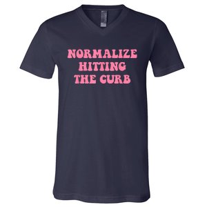 Normalize Hitting The Curb Funny Apparel V-Neck T-Shirt