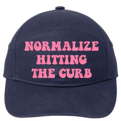 Normalize Hitting The Curb Funny Apparel 7-Panel Snapback Hat