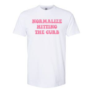 Normalize Hitting The Curb Funny Apparel Softstyle CVC T-Shirt