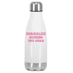 Normalize Hitting The Curb Funny Apparel Stainless Steel Insulated Water Bottle