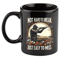 Not Hard To Break Easy To Miss Funny Skeet 11oz C Handle Ceramic Mug