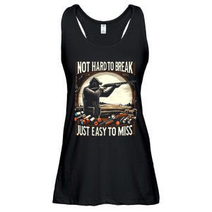 Not Hard To Break Easy To Miss Funny Skeet Ladies Essential Flowy Tank