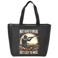 Not Hard To Break Easy To Miss Funny Skeet Zip Tote Bag