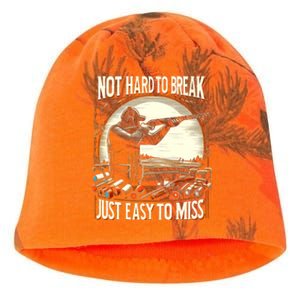 Not Hard To Break Easy To Miss Funny Skeet Kati - Camo Knit Beanie