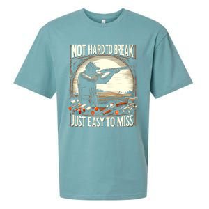 Not Hard To Break Easy To Miss Funny Skeet Sueded Cloud Jersey T-Shirt