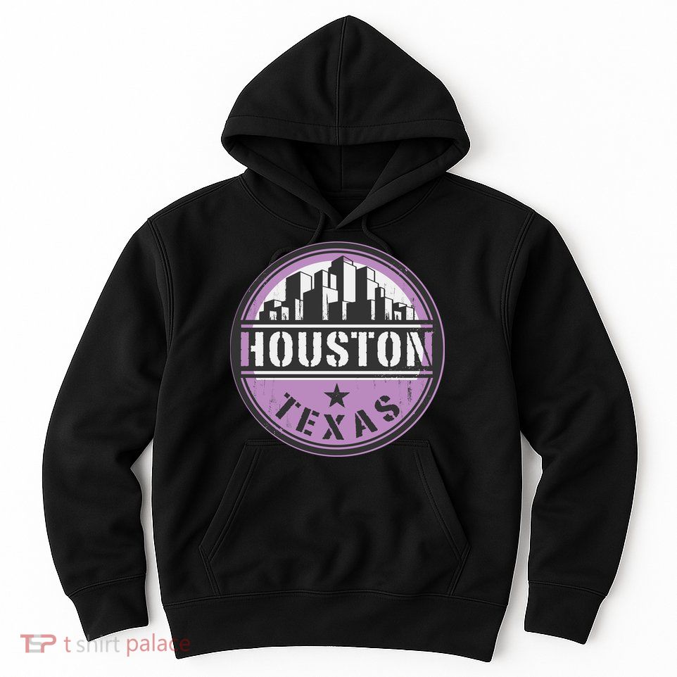 Neon Houston Texas Logo Hoodie