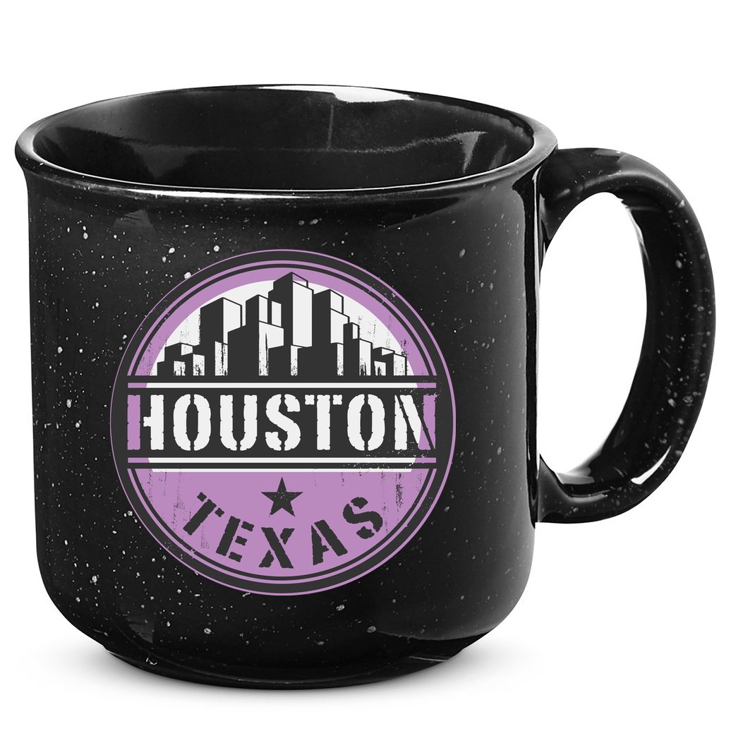 Neon Houston Texas Logo 15oz Campfire Ceramic Mug
