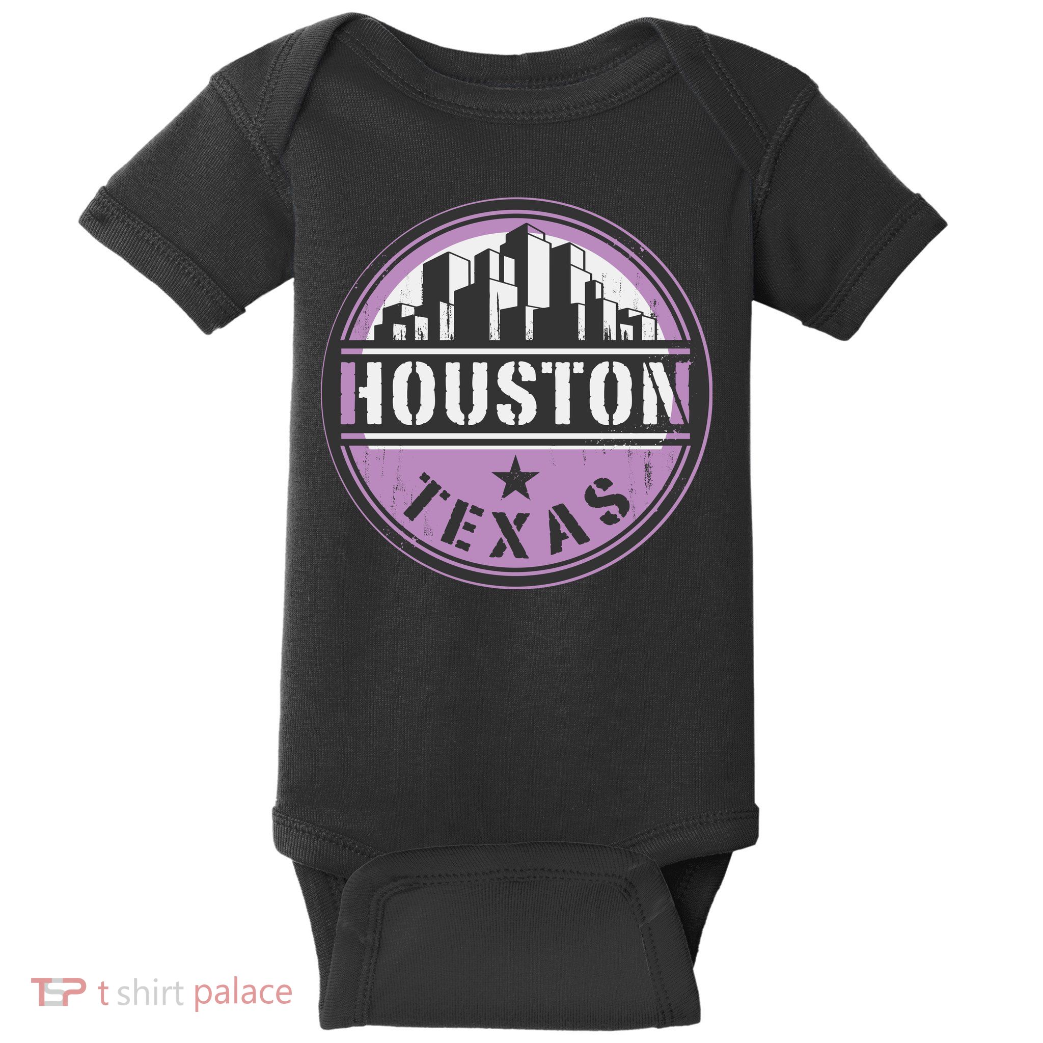 Neon Houston Texas Logo Baby Bodysuit