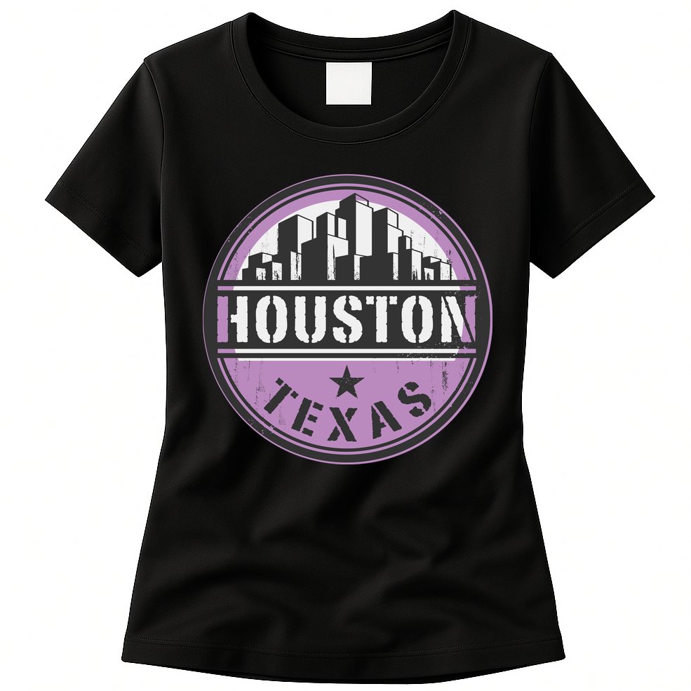 Neon Houston Texas Logo Womens T-Shirt