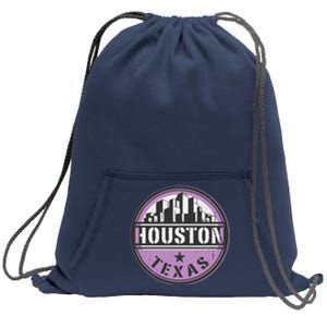 Neon Houston Texas Logo Sweatshirt Cinch Pack Bag