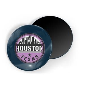 Neon Houston Texas Logo Magnet