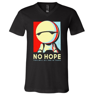 No Hope This Will All End In Tears V-Neck T-Shirt