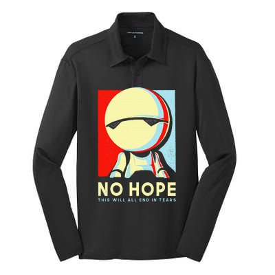 No Hope This Will All End In Tears Silk Touch Performance Long Sleeve Polo