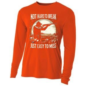 Not Hard To Break Easy To Miss Funny Skeet Cooling Performance Long Sleeve Crew