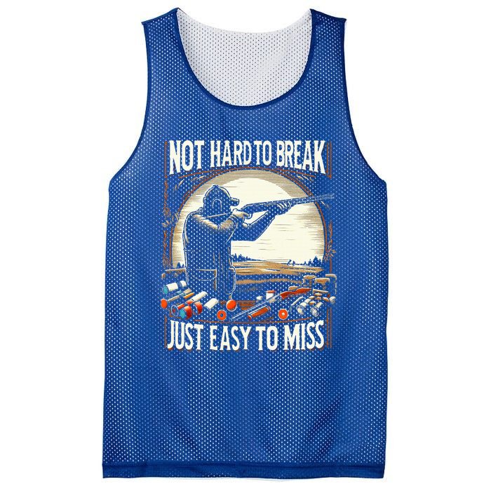 Not Hard To Break Easy To Miss Funny Skeet Mesh Reversible Basketball Jersey Tank