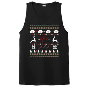 Nurse Heart Ugly Christmas PosiCharge Competitor Tank