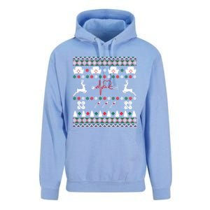 Nurse Heart Ugly Christmas Unisex Surf Hoodie