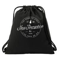 New Hampshire Us State Travel Vacation Shirts Nh Us Drawstring Bag