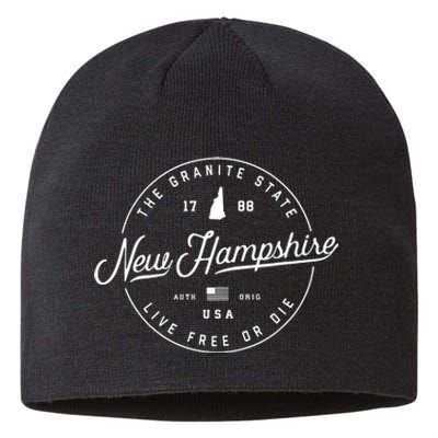 New Hampshire Us State Travel Vacation Shirts Nh Us Sustainable Beanie