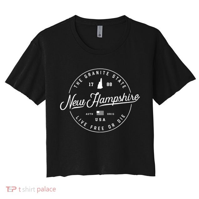 New Hampshire Us State Travel Vacation Shirts Nh Us Crop Top