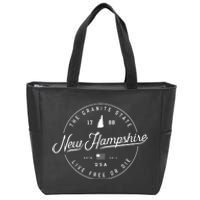 New Hampshire Us State Travel Vacation Shirts Nh Us Zip Tote Bag