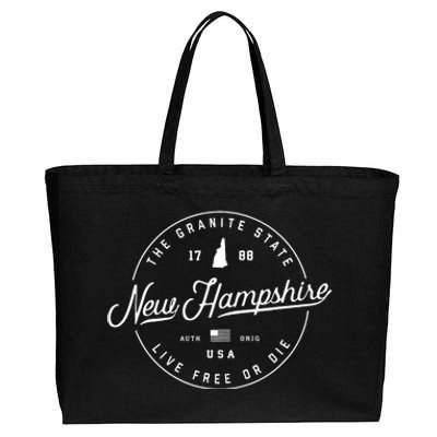 New Hampshire Us State Travel Vacation Shirts Nh Us Cotton Canvas Jumbo Tote