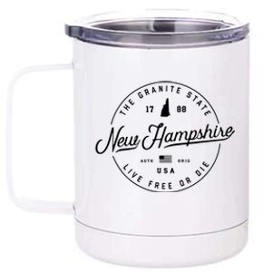 New Hampshire Us State Travel Vacation Shirts Nh Us 12 oz Stainless Steel Tumbler Cup