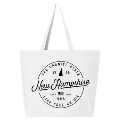 New Hampshire Us State Travel Vacation Shirts Nh Us 25L Jumbo Tote