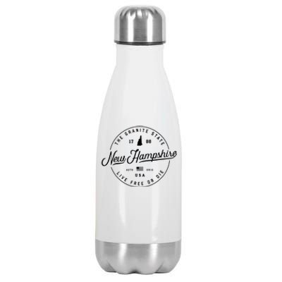 New Hampshire Us State Travel Vacation Shirts Nh Us Stainless Steel Insulated Water Bottle