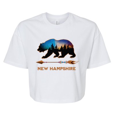 New Hampshire Usa Black Bear Hiking Trails Vacation Souvenir Bella+Canvas Jersey Crop Tee