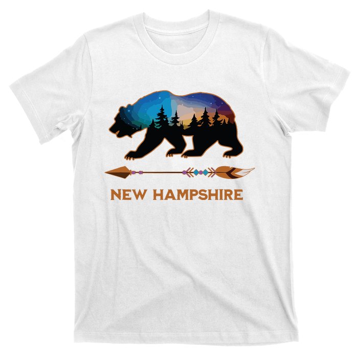 New Hampshire Usa Black Bear Hiking Trails Vacation Souvenir T-Shirt