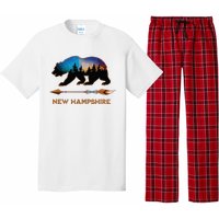 New Hampshire Usa Black Bear Hiking Trails Vacation Souvenir Pajama Set