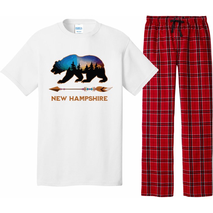 New Hampshire Usa Black Bear Hiking Trails Vacation Souvenir Pajama Set