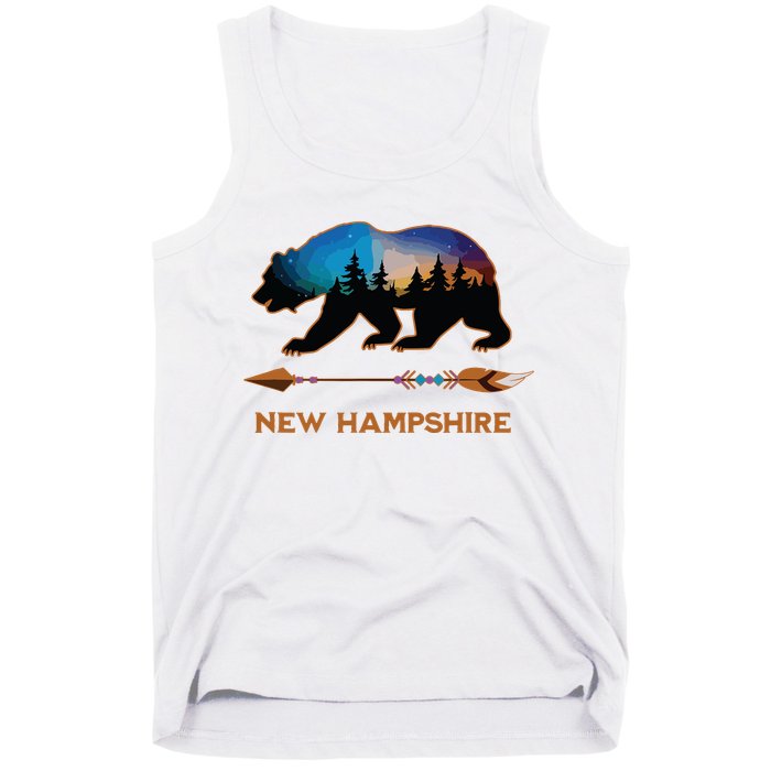 New Hampshire Usa Black Bear Hiking Trails Vacation Souvenir Tank Top