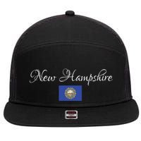 New Hampshire Usa 7 Panel Mesh Trucker Snapback Hat
